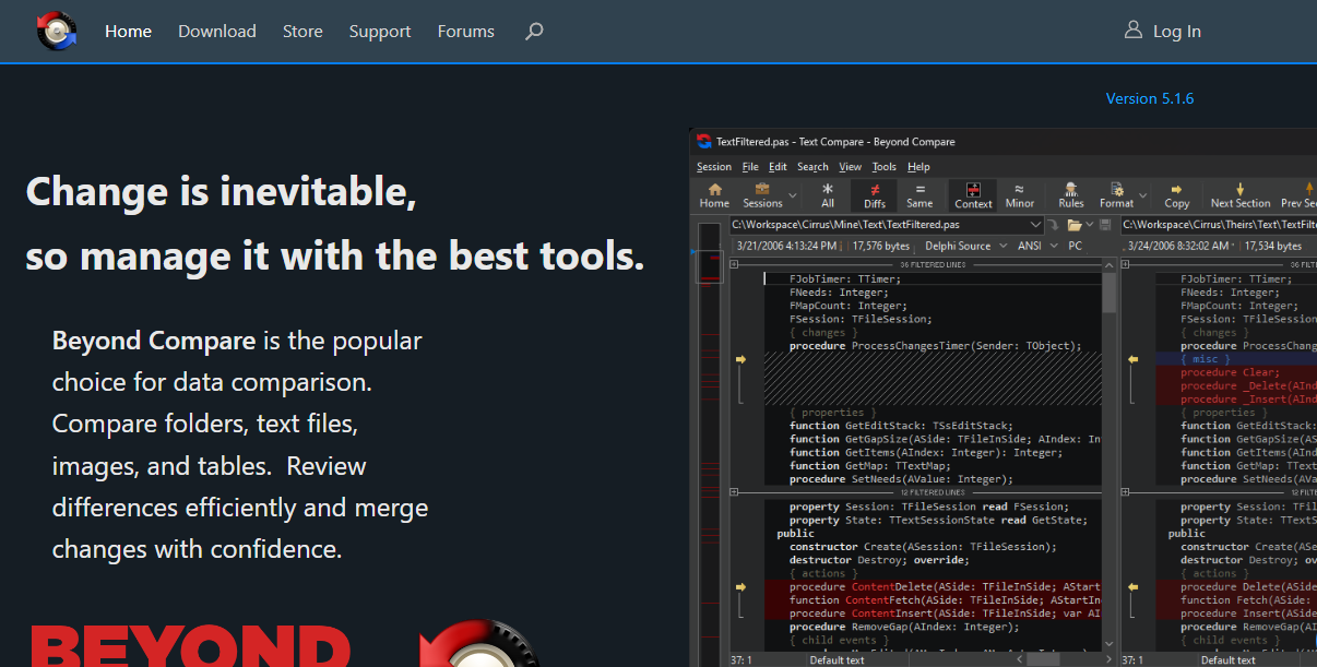 Beyond Compare文件對比比較工具